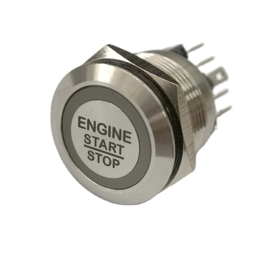 19mm 22mm 25mm 30mm Laser 'ENGINE START STOP' Engine Button ON OFF Ring Illuminated Momentary Push Button Switch+CE+RoHS