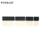 10Pcs 2.54mm Single Row Stackable Long Legs Female Header Connector 2/3/4/6/8/10/15 Pin for Arduino Shield PCB