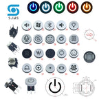 SJMS 5Pcs 6*6*9.5mm 6PIN DIP Through Hole Micro Push Button Tactile Momentary With LED Switch Tact Push Indication  Button mode