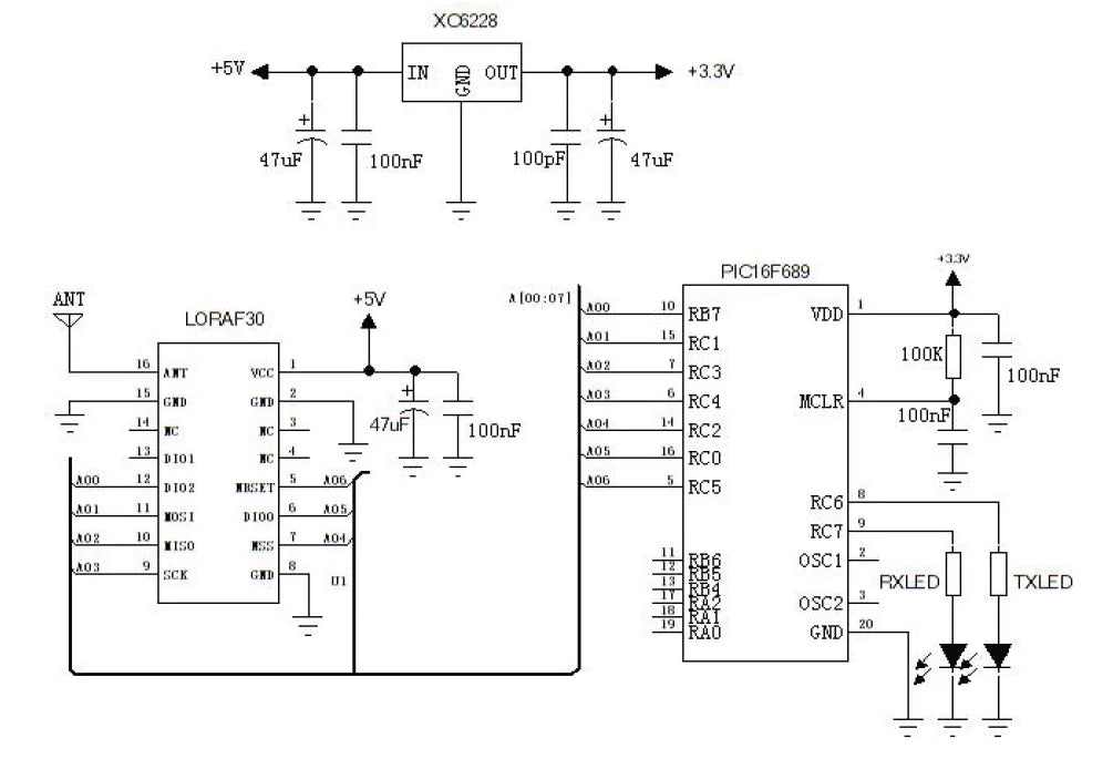 G-NiceRF | 2PCS LoRa1278F30 1W High Power 433MHz/470 MHz SX1278 6-8 KM Long Distance RF Wireless LoRa Module SPI Interface