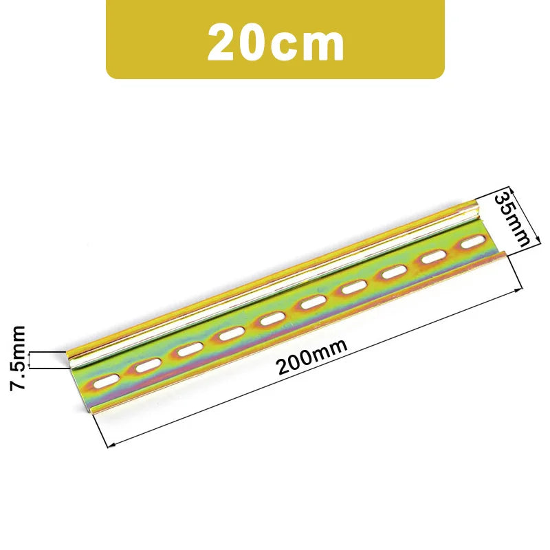 Universal Type C45 DIN Rail Terminal Blocks Relay Contactor  AC Contactor Lead Guide Rail Way 35mm wide 7.5mm high