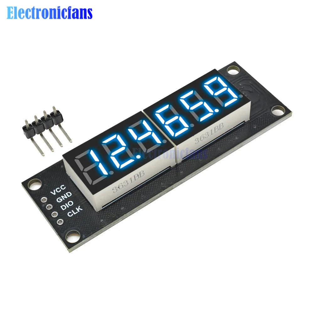 0.36 Inch 0.36" 4/6-Digit Red/Green/Yellow/Blue/White LED Digital Display Tube Decimal 7 Segments TM1637 Module For Arduino