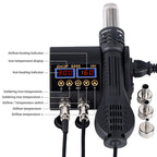 JCD 2 in 1 750W Hot Air Gun LCD Digital Display Welding Soldering Rework Station for Cell-phone BGA SMD PCB IC Solder Iron 8898