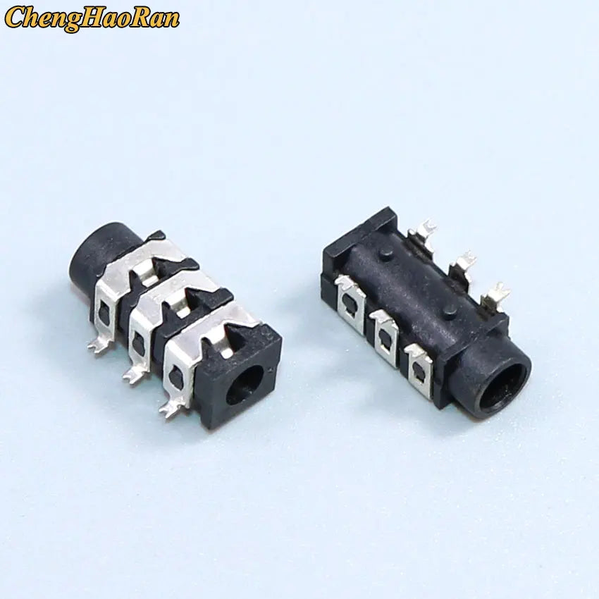 PJ Series 3.5mm Stereo Female Socket with Screw Audio Headphone Jack 3P Vertical Double Channel Connector 393 358 313 306（1-20）
