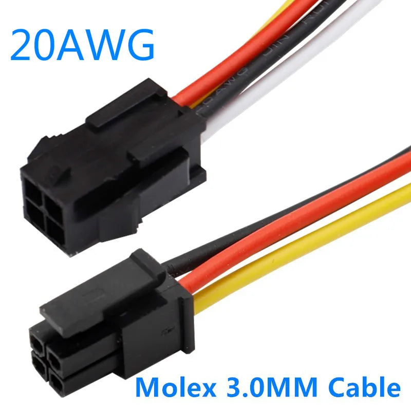 5PCS Molex 3.0MM Cables 20cm 20AWG Small 5557 5559 Male Female Air Docking Electronic Cable, MX3.0 43025 Terminal Line