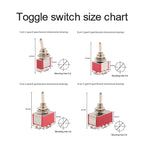 5PCS 6mm Miniature Toggle Switch MTS 102/103/202/203/302/304/402/403 ON-OFF-ON 5A125V 2A250V 3/6/9/12 Pin Mounting Equipment
