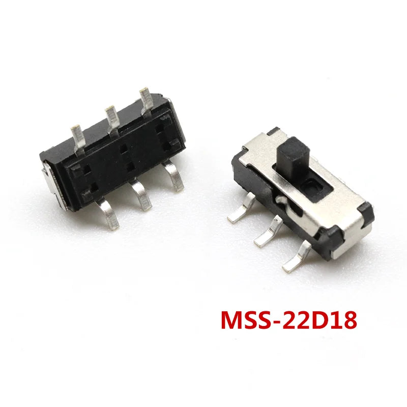 10PCS Slide Switch Micro-power Toggle Switch Single and Double-row Direct-inserted Horizontal Sliding Second Gear Third Gear