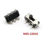 10PCS Slide Switch Micro-power Toggle Switch Single and Double-row Direct-inserted Horizontal Sliding Second Gear Third Gear