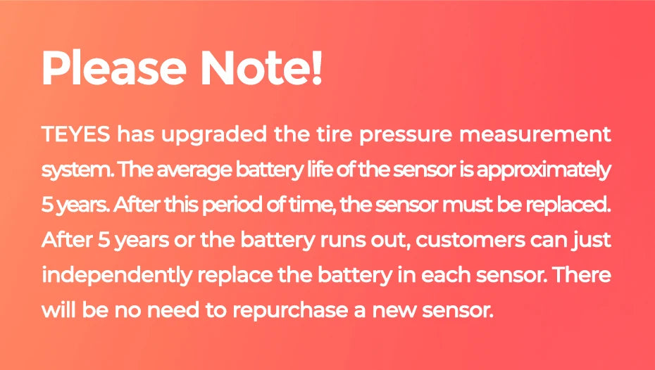 Teyes TPMS Car Auto Wireless Tire Pressure Monitoring System for Car DVD Player Navigation