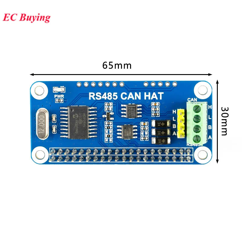 2 Channel Isolated CAN Expansion HAT MCP2515 SN65HVD230 Multi Onboard Protection Circuit for Raspberry Pi STM32 RS485 CAN HAT