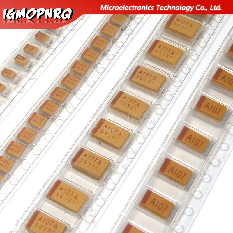 10pcs A B C D Type Tantalum Capacitor 100UF 0.22UF 1UF 4.7UF 10UF 22UF 33UF 47UF 6.3V 10V 16V 25V 35V 50V 3216 3528 6032 7343