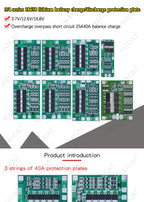 LIZAO 3S 4S BMS 20A 40A 60A 18650 Li-ion Battery Protection Board 11.1V-16.8V Enhanced Balance Charger Module