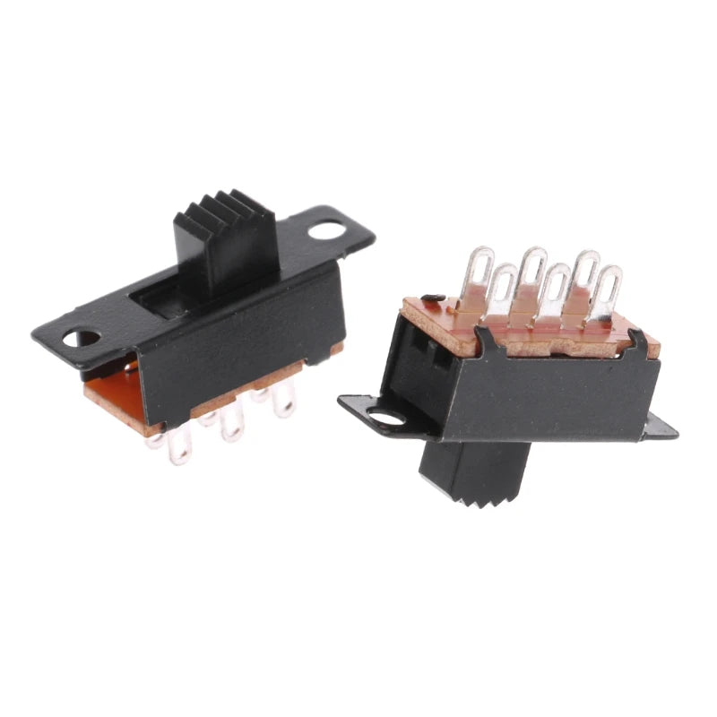 10Pcs SS22F32 6 Pins 2 Positions DPDT On/On Mini Slide Switch 0.5A Toggle Switch Y5GB