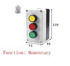 start and stop self-reset Momentary Waterproof button box switch emergency stop industrial control box