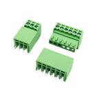 10/5Pairs 2EDG PCB 2.54 mm Pitch Straight Needle/Right Angle Curved Pin Header Plug Socket Screw Terminal Block Connector