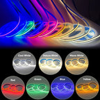 COB LED Strip 480 528 Chips/M High Density Flexible FOB Led Red Green Blue Warm Nature Cool White Linear Dimmable Light 12V 24V