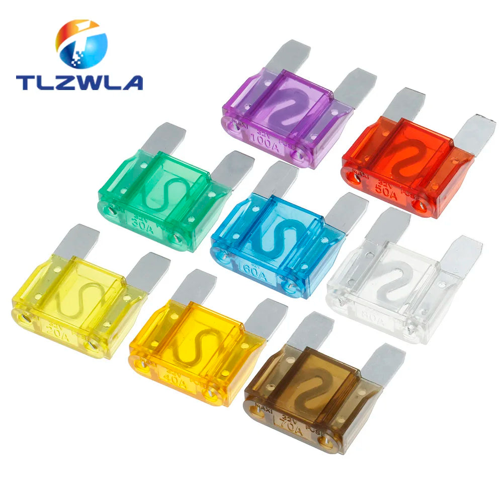 Zinc 32V Large Size Insurance Plug In Insert Xenon Light Truck Boat Automotive Car Blade Fuse 20A 30A 40A 50A 60A 70A 80A