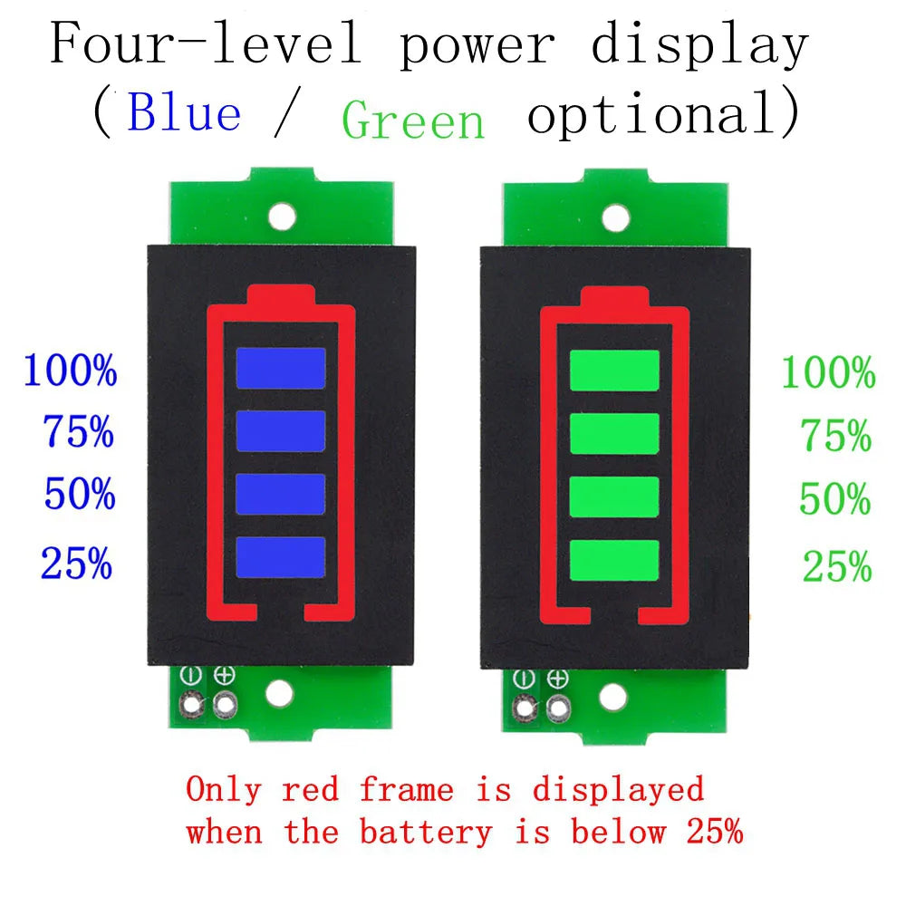 1S 2S 3S 4S 6S 7S 8S Series Lithium Battery Capacity Indicator Module Display Electric Vehicle Battery Power Tester Li-po Li-ion