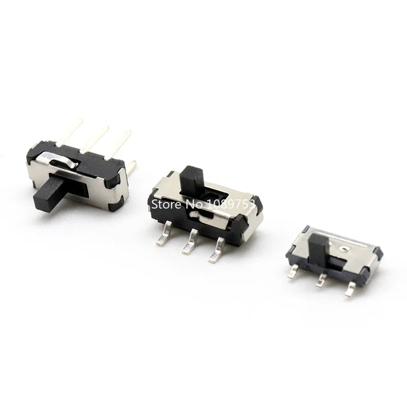 10PCS Slide Switch Micro-power Toggle Switch Single and Double-row Direct-inserted Horizontal Sliding Second Gear Third Gear
