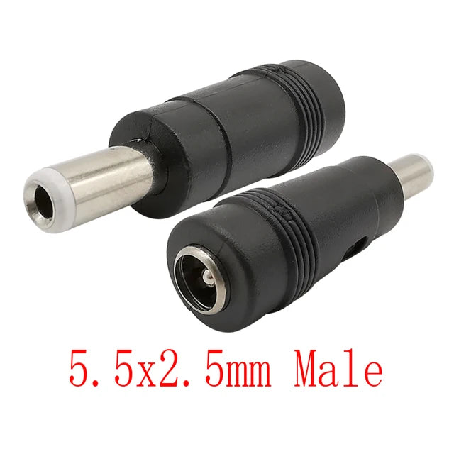 5Pcs DC Connectors 5.5x2.1mm Female to 5.5x2.5 5.5x1.7 6.0x4.4 6.3x3.0 4.8x1.7 4.0x1.7 3.5x1.35mm Male Laptop Power Plug Adapter