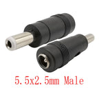 5Pcs DC Connectors 5.5x2.1mm Female to 5.5x2.5 5.5x1.7 6.0x4.4 6.3x3.0 4.8x1.7 4.0x1.7 3.5x1.35mm Male Laptop Power Plug Adapter