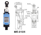 5PCS ME 8104 8108 8111 8122 9101 CNC Micro Limit Switch 5A/220V Rotary Roller Lever Sealed Switch Momentary Industrial Machine