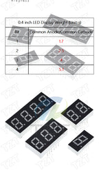 0.4 Inch Digital Tube LED Display 1Bit 2 Bit 3 Bit 4 Bit Clock Common Anode Cathode 0.4" 7 Segment Led DIY Red Board for arduino