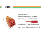 25/50/100pcs 602 604 606 608 Compact Wire Connector Push in Terminal Block Connector 2/4/6/8 Pin Lever 1.5-4 AWG 16-12