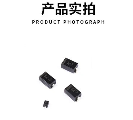 50PCS M1 M2 M4 M7F A7 SMA Rectifier Diode 1A SMD 1N4001 4002 4004 4007 SS310 RS1M RS2M ES1D ES1J US1M Schottky Diodes DO-214AC