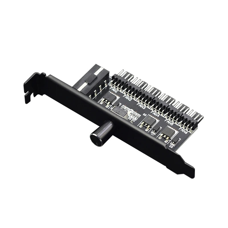 PCI Fan Speed Controller,12V Molex 4pin or SATA Powered 6 8 Fan Hub,PWM 4 pin CPU Radiator 3pin Case Cooler Temperature Control