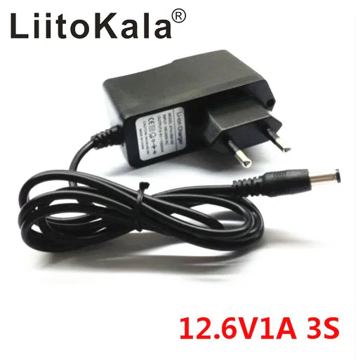 LiitoKala 12V 24V 36V 48V 3 Series 6 Series 7 Series 10 Series 13 String 18650 Lithium Battery Charger 12.6V 29.4V DC 5.5*2.1mm