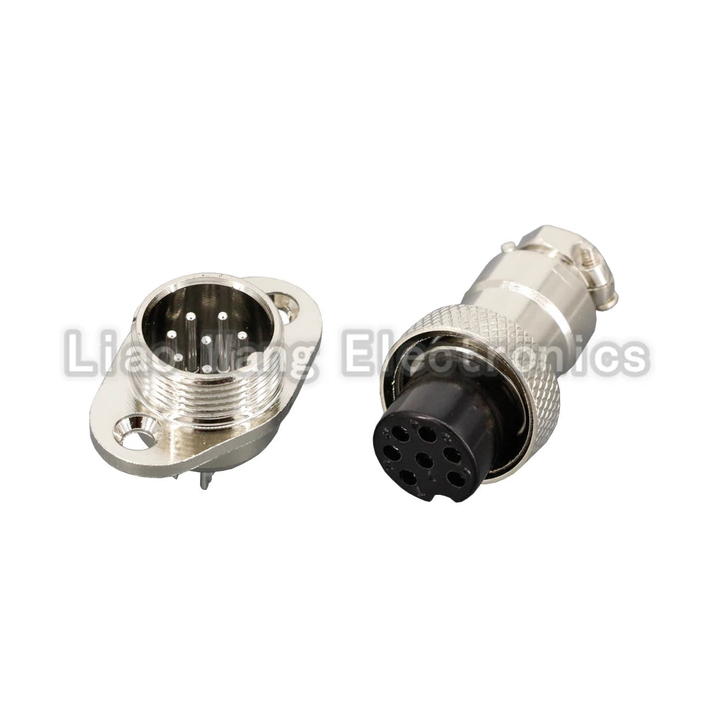 1 Set Aviation Plug and Socket GX16-2/3/4/5/6/7/8/9/10P 16MM Rhombus Flange Seat DF16 Series Aviation Column Connector