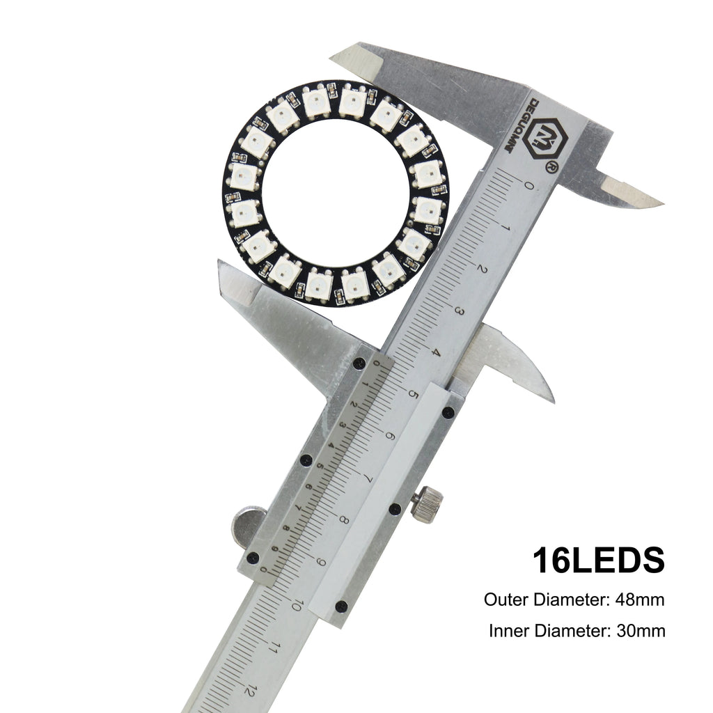 WS2812B LED Pixel Individually Addressable Ring 8/16/24/35/45Leds WS2812 Built-in IC Full Color Circle Led Modules Light DC5V