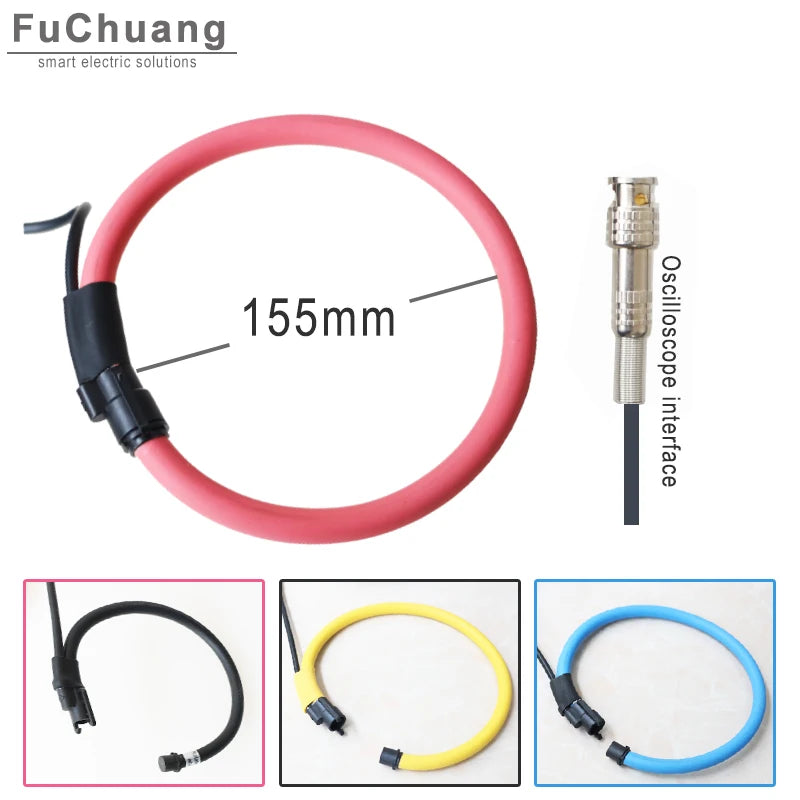 Rogowski Sensor FRC510 with BNC 1000A/100mV 50Hz Flexible current transformer Rope CT for Digitalize power and industrial grid