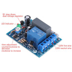 AC 220V Timer Relay Delay Switch Input/Output Delay Off Switch Module Adjustable 0-10S 10Min 10H 100Min Timing Turn Off Board