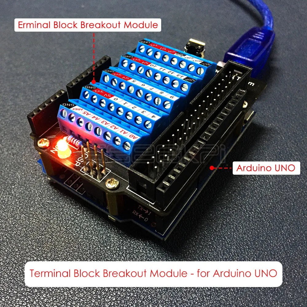 Arduino UNO Screw Terminal Hat Pre-soldered ICSP Pin Header Cage Copper Pillar