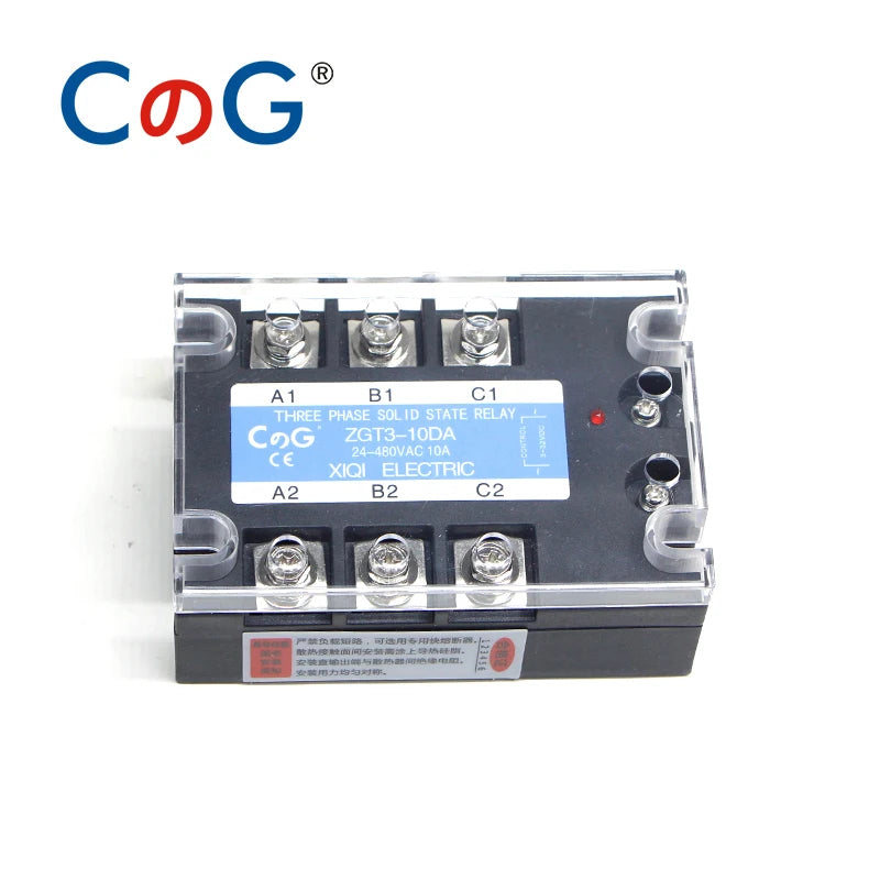 CG 3 Phase 10A 25A 40A DA 60A 80A 100A 150 200A Three Phase SSR 3-32V DC Control 24-480V AC Solid State Relay SSR AC Three DC-AC