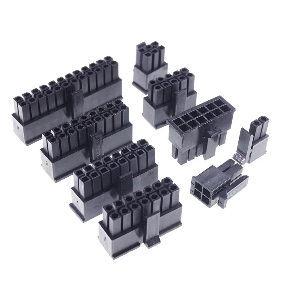 50pcs Micro-Fit 3.0 Connector Plug Receptacle Housing 2 Pin 4 6 8 10 12 14 16 18 20 22 24 CircuitsShell Power Cross 43025