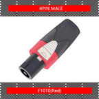 10PCS Speaker Powercon connector NL4FX Speakon 4 Pole Plug Male Professional audio power plug Red&Blue