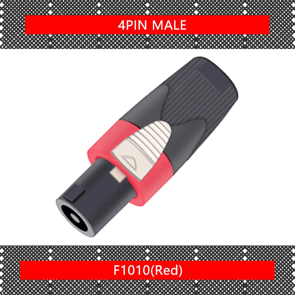 10PCS Speaker Powercon connector NL4FX Speakon 4 Pole Plug Male Professional audio power plug Red&Blue