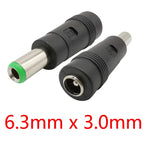 5Pcs DC Connectors 5.5x2.1mm Female to 5.5x2.5 5.5x1.7 6.0x4.4 6.3x3.0 4.8x1.7 4.0x1.7 3.5x1.35mm Male Laptop Power Plug Adapter