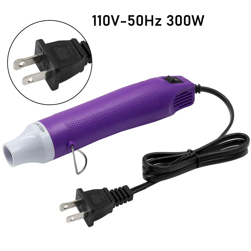 110V DIY Using Heat Gun Electric Power Tool Hot Air 300W Temperature Gun with Supporting Seat Shrink US Plug