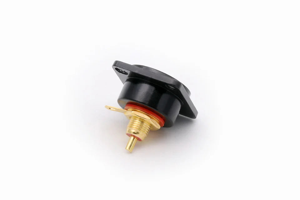 2pcs  Female RCA Panel Mount Chassis Socket Connector, Excellent quality, Black Female Socket, Red&Black Colors Available