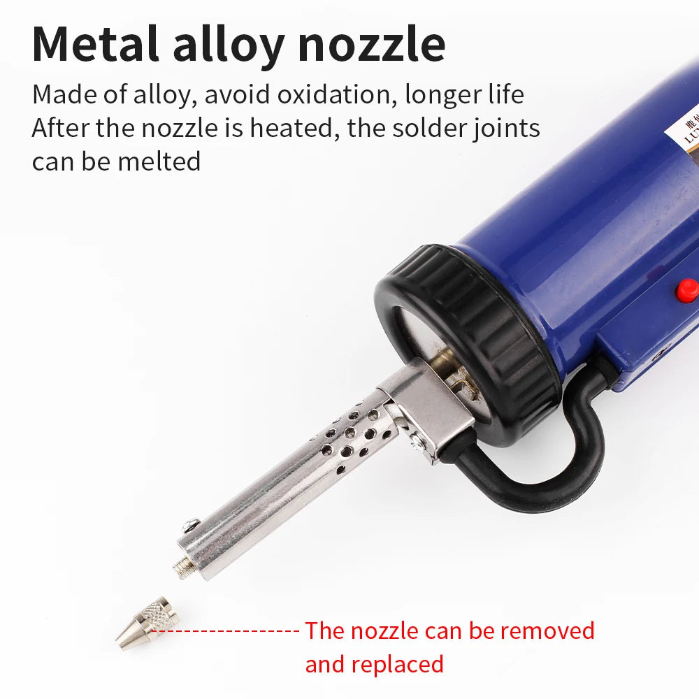 LUXIANZI Electric Suction Tin Gun Powerful Desoldering Pump Hand Welding Tools Removal Vacuum Soldering Sucker Pen Desolder