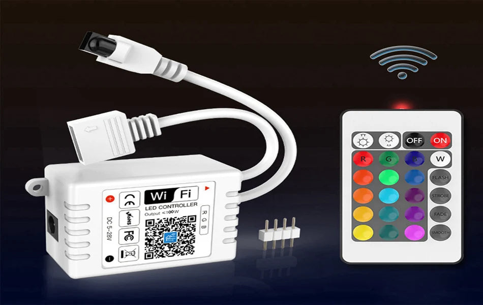 12V 24V LED Strip WIFI RGB RGBW Controller Android IOS APP Bluetooth-compatible Magic Home IR Control For RGB RGBW LED Strip