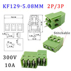 10Pcs KF128 2Pin 3Pin Screw Type PCB Terminal Block Wire Connector 2.54mm/3.5/3.96/5.0/5.08/7.5mm Straight Pin Splice Terminals