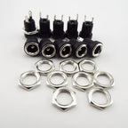 DC022B 5.5 X 2.1mm DC Power Jack Supply Socket Connector DC Female 2 Terminal 2 Pin Panel Mount Connector Plug Adapter 5.5*2.5