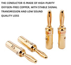 Banana Plug 4mm Alloy Gilding Banana Plugs for Speaker Cable Wire Banana Connector Adapter 8pcs Speaker Banana Plug Adapter