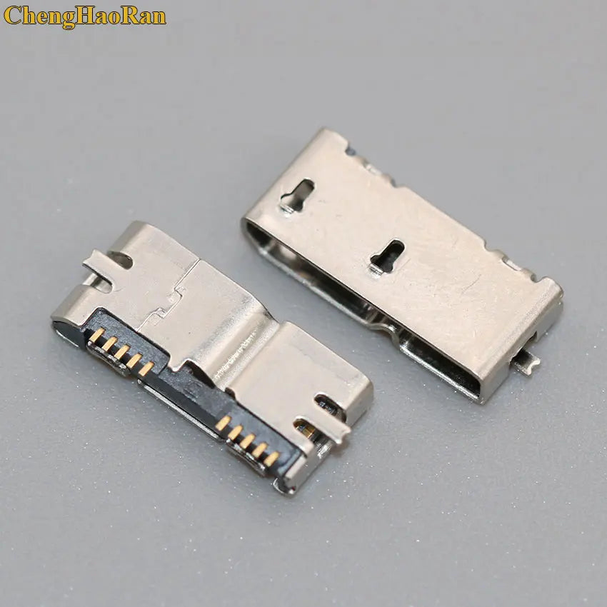 ChengHaoRan 1pcs Micro USB 3.0 Jack 10pin Female Sockect Tail Charging Port Mobile Hard Disk Interface Micro Connector