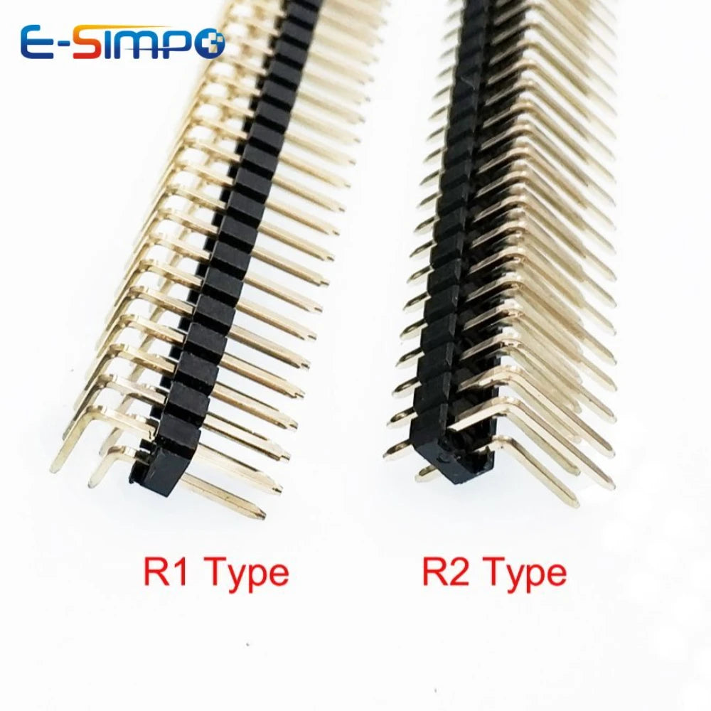 10pc 2.54mm 2x40P Right Angle RA 90D Double Row Rohs Reflow Gold Cuttabl Long PA=3/6/9/12mm PCB Jumper Male Pin Header Connector